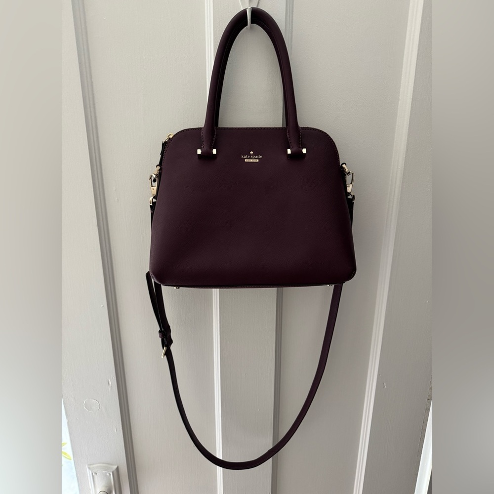 Kate Spade Purple Crossbody Bag with Structured Design